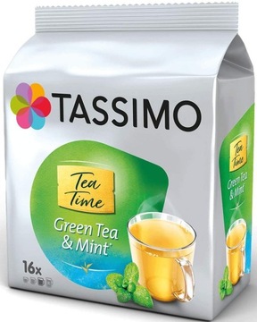 Kapsułki TASSIMO HERBATA GREEN TEA & MINT 16 sztuk