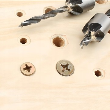 Zestaw Wierteł z Pogłębiaczem do Drewna Do Wiertarki Wkrętarki 4szt.