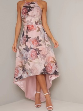 CHI CHI LONDON sukienka kwiaty różowa maxi 44 46