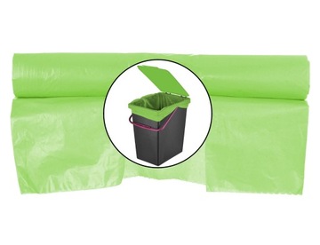 WORKI NA ŚMIECI ODPADY 35L ZIELONE 25SZT LDPE