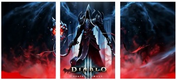 3x OBRAZ NA ŚCIANĘ DIABLO 5 TRYPTYK 20x30