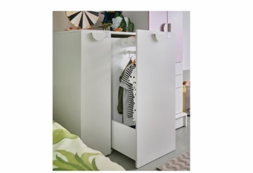 ИКЕА СМАСТАД Гардероб с выдвижным элементом, белый, 80х57х108 см