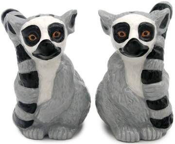 Solniczka Pieprzniczka LEMURY LEMURKI 2 szt./kpl Ceramiczny Przyprawnik