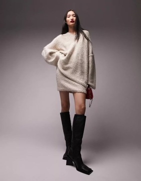 TOPSHOP SWETER DAMSKI BEŻOWY KLASYCZNY XS 1XMD