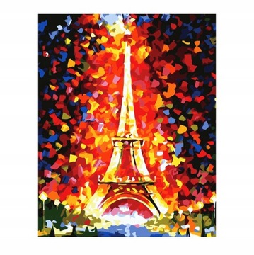 Obraz do malowania po numerach wieża Eiffel 2szt