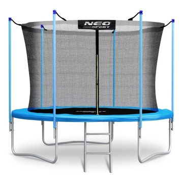 TRAMPOLINA OGRODOWA DLA DZIECI DRABINKA 252cm 8ft