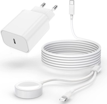 2W1 Ładowarka Kabel Adapter 20W DO Iphone Iwatch Zegarek Szybkie Ładowanie