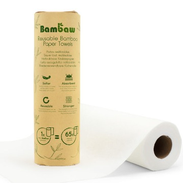 Bambaw Naturalne wielorazowe ręczniki papierowe 20