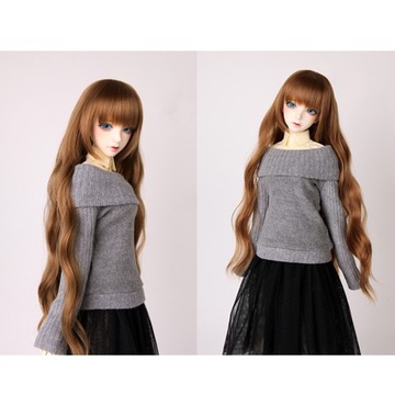 Парик из вьющихся волос «сделай сам», 25 см для куклы BJD Blythe Takara 1/3, 1/4, 1/6, темно-коричневый