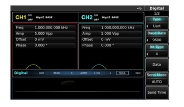 Генератор функций UTG4162A 2 x 160 МГц, 500 Мвыб/с