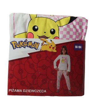 PIŻAMA dziewczęca POKEMON PIKACHU roz. 98/104