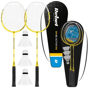 Ракетка для бадминтона, алюминиевый комплект, REBEL ACTIVE