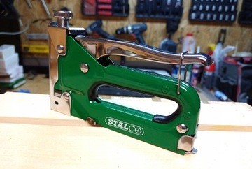 СТАЛЬНОЙ ОБИВОЧНЫЙ СТЕПЛЕР 4-14ММ + СКОБЫ 8 мм STALCO