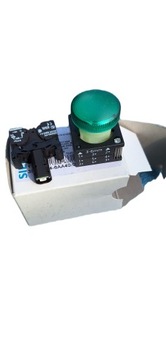 Siemens 3SB3 244-6AA40-0CC0 Zielony Sygnalizator LED, 24V AC/DC