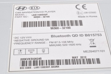 HYUNDAI I40 РАДИОНАВИГАЦИОННАЯ 96560-3Z100