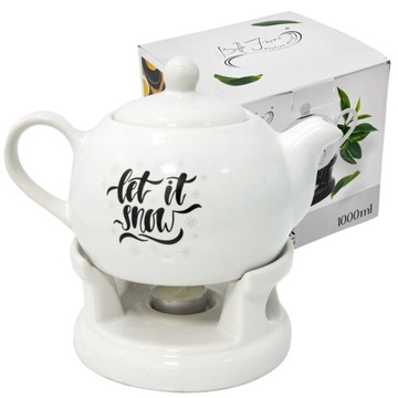DZBANEK Z PODGRZEWACZEM IMBRYK DO HERBATY SNOW CZAJNIK
