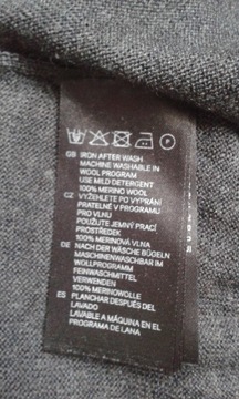 H&M luksusowy sweter wełna merino