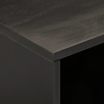 Szafka pod telewizor, czarna, 80x31x46 cm, lite drewno mango