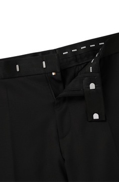 Hugo Boss čierne pánske nohavice vlna, hodváb veľ.25