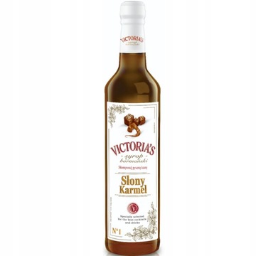 SYROP BARMAŃSKI VICTORIA'S SŁONY KARMEL 490 ml