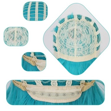 Двойной хвост Хацунэ Мику Аниме Длинные прямые парики Голубое озеро