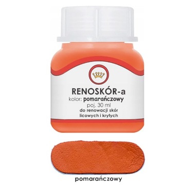 RENOSKÓR FARBA LAKIER DO SKÓRY POMARAŃCZOWY 30ML