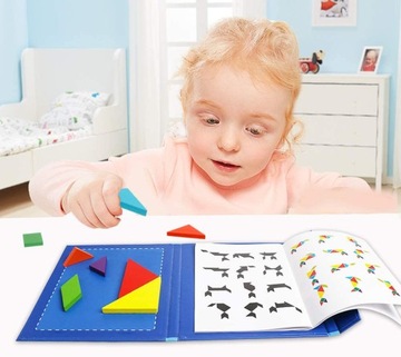 DREWNIANE PUZZLE UKŁADANKA GRA KLOCKI MONTESSORI