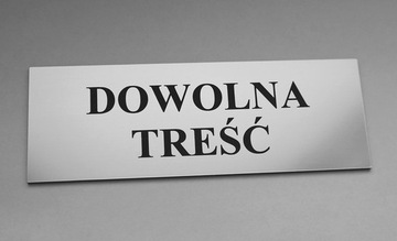 Personalizowana TABLICZKA DOWOLNA TREŚĆ na drzwi Grawer 20x7 cm filtr UV