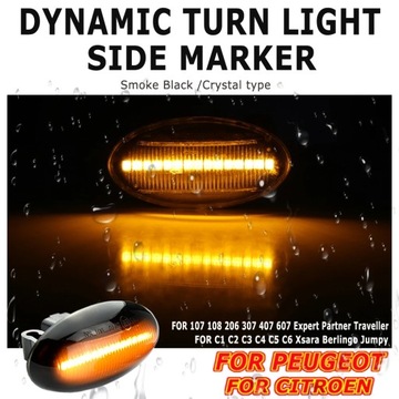 SVĚTLO KONTURA BOČNÍ FOR PEUGEOT 107 108 301 4007 607 CITROEN C-CROSSER