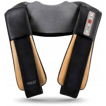 Массажер для шеи и плеч PRO+ 4FIZJO шиацу, желтый и черный