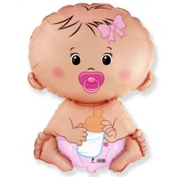 Balon foliowy BOBAS dziewczynka baby shower 3XL