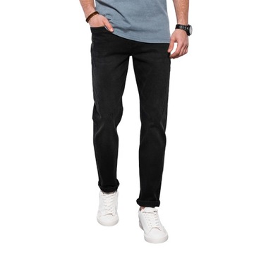 Męskie jeansy REGULAR FIT czarne V2 P0102 L