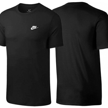 Nike t-shirt koszulka męska sportowa czarna bawełniana 827021-011 L