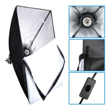 НАБОР НЕПРЕРЫВНОГО СВЕТА + СОФТБОКС Штатив 50x70, 600 Вт