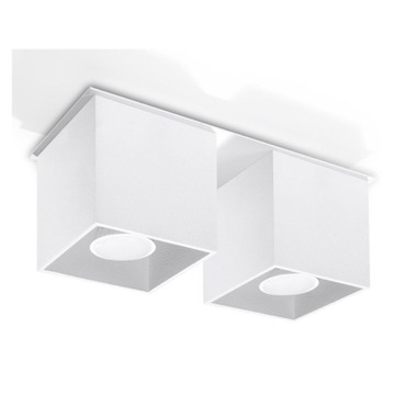 Plafon QUAD 2 biały podwójny sufitowy aluminiowy