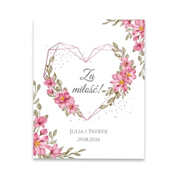 Naklejki na wódkę weselną 20 sztuk PERSONALIZOWANE