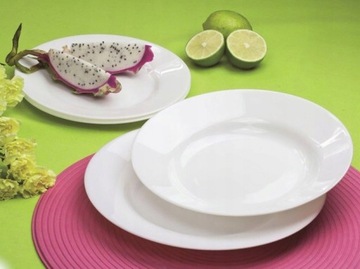 Обеденная тарелка 24 см белого цвета каждый день Luminarc