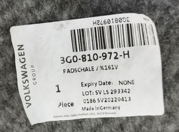 189 VW PASSAT B8 PODBĚH PRAVÉ ZADNÍ 3G0810972H
