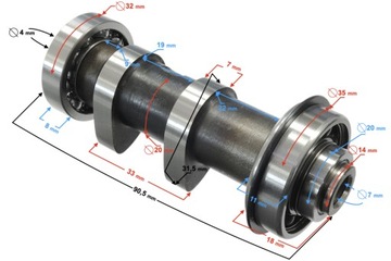 Wałek rozrządu - GP1 BLADE R Moretti