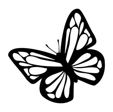 Naklejka na auto MOTYL WZÓR na auto 10 cm