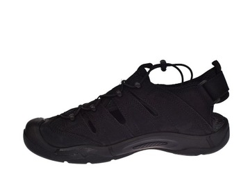 Sandały męskie skórzane buty trekkingowe wycinane CY53/22 BK rozm. 42