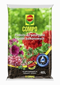 Podłoże do pelargonii i roślin balkonowych petunii supertunii surfinii 40L
