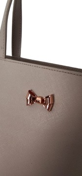 Женская сумка Ted Baker среднего размера с органайзером, бежевая кожа с покрытием
