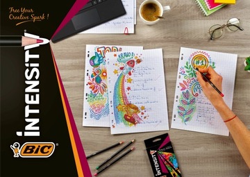 КАРАНДАШИ ПРЕМИУМ BIC INTENSITY, 36 ЦВЕТОВ В МЕТАЛЛИЧЕСКОЙ КОРОБКЕ