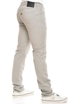 LEE spodnie SLIM beige straight DAREN ZIP W38 L34