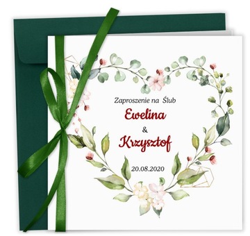 Zaproszenia ślubne na ślub BOHO papier perłowy