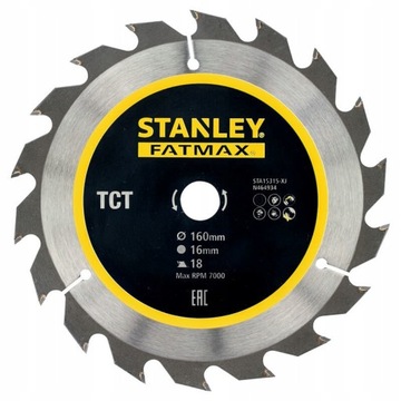 TARCZA DO DREWNA WIDIOWA TCT/HM 160/16 18Z STANLEY