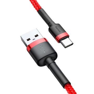Кабель USB-C QC3.0 3A прочного нейлонового кабеля Baseus Cafule/шнур USB-C QC3.0 3A