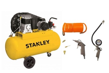 STANLEY KOMPRESOR OLEJOWY PASOWY 100L 10BAR + GRATIS ZESTAW PNEUMATYCZNY