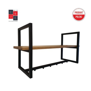 WIESZAK RAMY z półką i haczykami 70 cm
